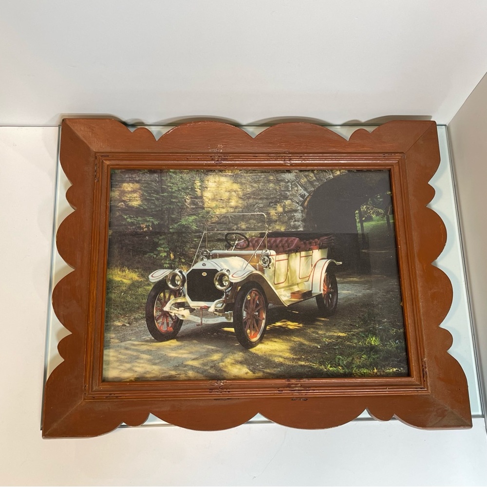 1912 Pratt-Forty Model H Touring Car calendar poster wooden framed